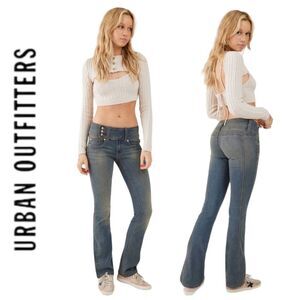 NEW BDG UO Urban Outfitters Y2K Belted Denim Rinse Jeans 31 32